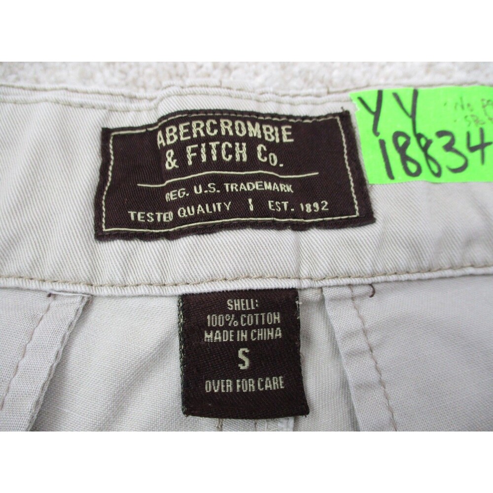 Abercrombie & Fitch Shorts Men Small 32 Brown Cargo Paratrooper Belted 32x10 * - Picture 11 of 16